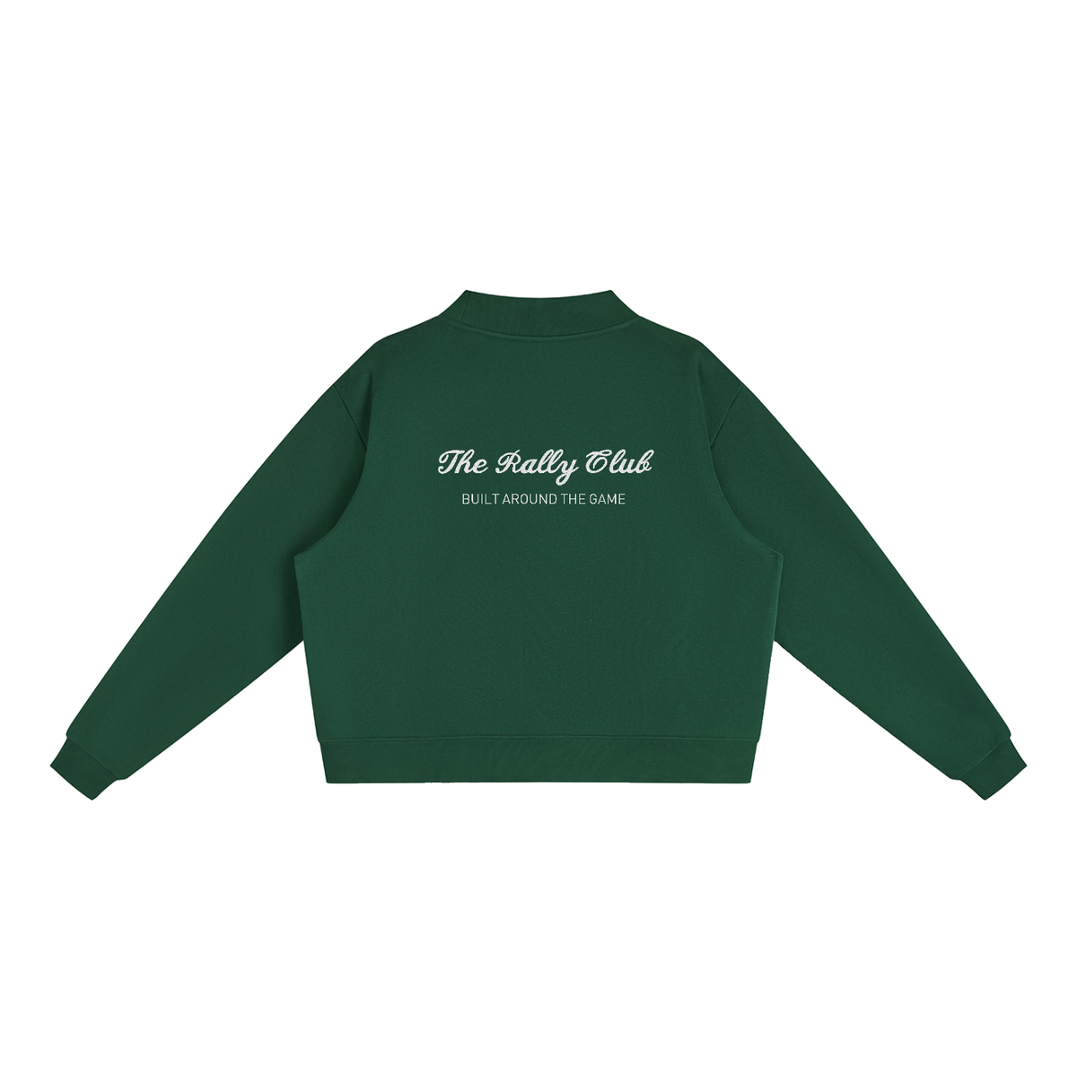 The Rally Embroidered Mock-Neck Sweatshirt