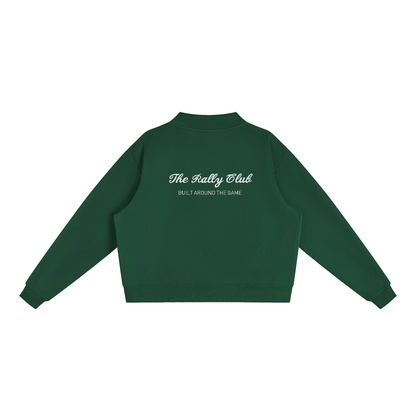 The Rally Embroidered Mock-Neck Sweatshirt