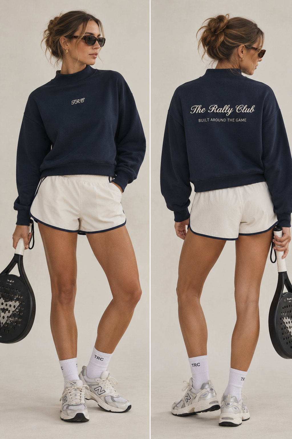 The Rally Embroidered Mock-Neck Sweatshirt