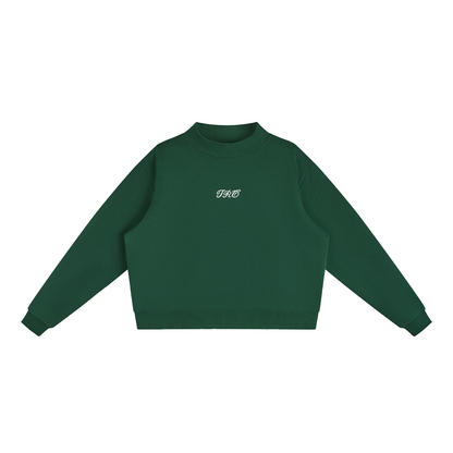 The Rally Embroidered Mock-Neck Sweatshirt