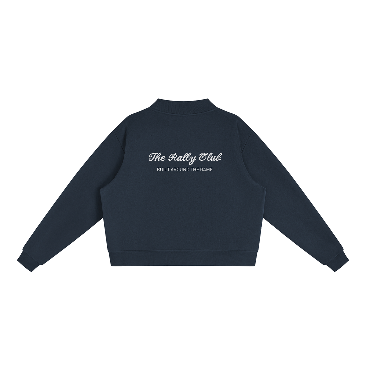 The Rally Embroidered Mock-Neck Sweatshirt